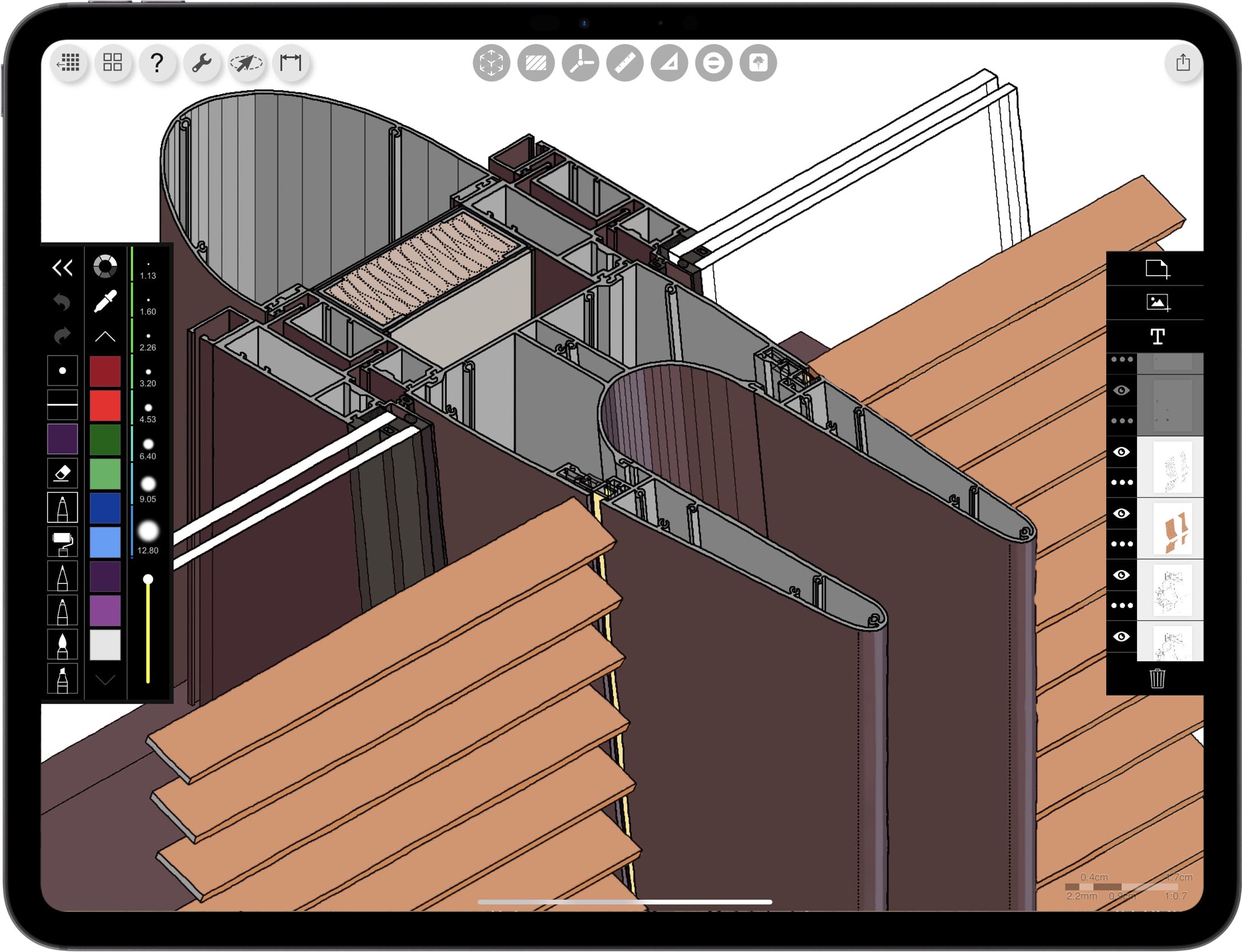 best app for Engineers Contractors_ iPad drawing for Engineering Construction_Construction Detail Axon